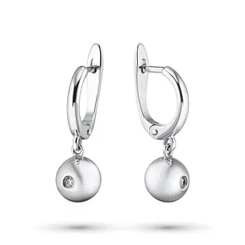 Серьги из серебра с бриллиантами э06с051538