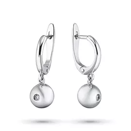 Серьги из серебра с бриллиантами э06с051538