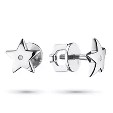 Серьги из серебра с бриллиантом э0601пс10151300