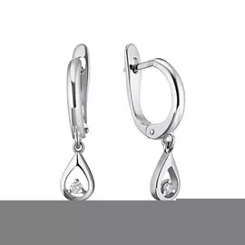 Серьги из серебра с бриллиантом э0601сг03152300