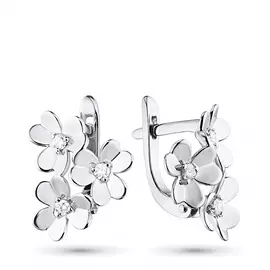 Серьги из серебра с бриллиантами э0601сг03185300