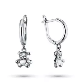 Серьги из серебра с бриллиантом э0601сг04202797