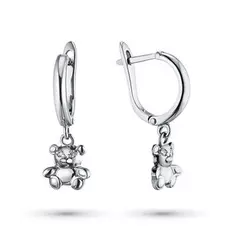 Серьги из серебра с бриллиантом э0601сг04202797