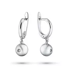 Серьги из серебра с бриллиантом э0601сг05153800