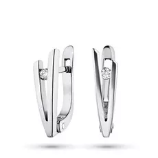 Серьги из серебра с бриллиантом э0601сг05157300