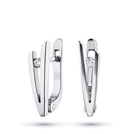 Серьги из серебра с бриллиантом э0601сг05157300