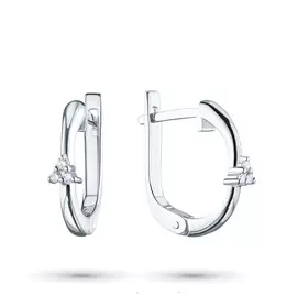 Серьги из серебра с бриллиантами э0601сг05158400