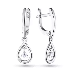 Серьги из серебра с бриллиантами э0601сг05185800