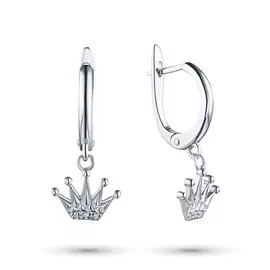 Серьги из серебра с бриллиантом э0601сг06158500