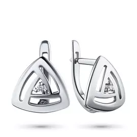 Серьги из серебра с бриллиантом э0601сг06200109