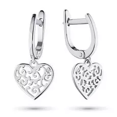 Серьги из серебра с бриллиантом э0601сг07174400