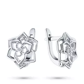 Серьги из серебра с бриллиантом э0601сг07184800