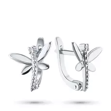 Серьги из серебра с бриллиантом э0601сг08155700