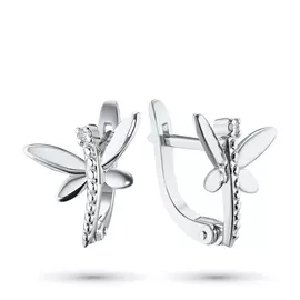 Серьги из серебра с бриллиантами э0601сг08155700