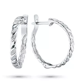 Серьги из серебра с бриллиантом э0601сг08181000