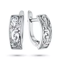 Серьги из серебра с бриллиантом э0601сг09152600