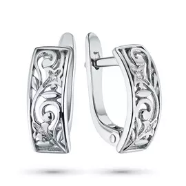 Серьги из серебра с бриллиантом э0601сг09152600