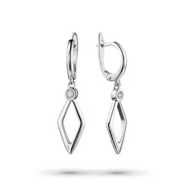 Серьги из серебра с бриллиантом э0601сг09172200