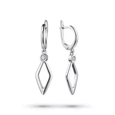 Серьги из серебра с бриллиантом э0601сг09172200