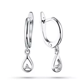 Серьги из серебра с бриллиантами э0601сг10174700