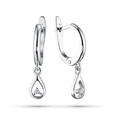 Серьги из серебра с бриллиантом э0601сг10174700