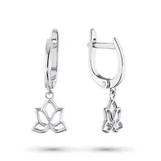 Серьги из серебра с бриллиантом э0601сг11173300