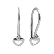 Серьги из серебра с бриллиантом э06с051574