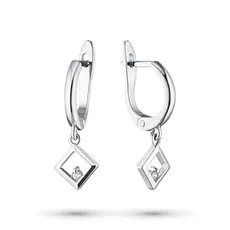 Серьги из серебра с бриллиантом э06с091520