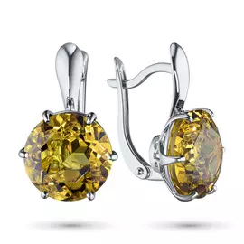 Серьги из серебра с цитрином э0630сг04200496
