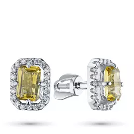 Серьги из серебра с цитрином э0636сг04200288