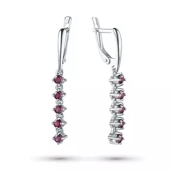 Серьги из серебра с гранатами э0606сг05150500