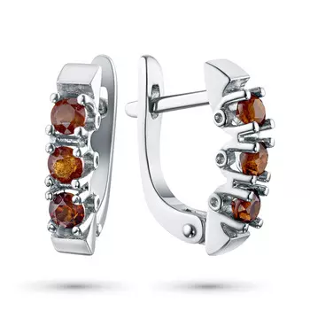 Серьги из серебра с гранатами э0606сг07132600