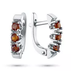 Серьги из серебра с гранатом э0601сг07132600