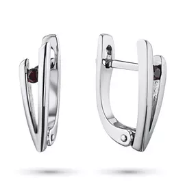 Серьги из серебра с гранатом э0606с_051573