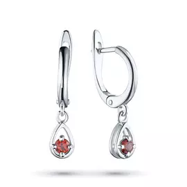 Серьги из серебра с гранатами э0606сг01132700