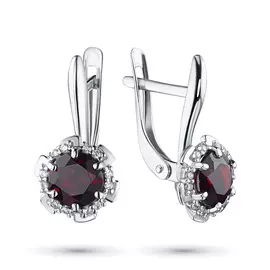 Серьги из серебра с гранатом э0606сг04200242