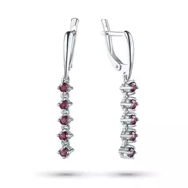 Серьги из серебра с гранатами э0606сг05150500