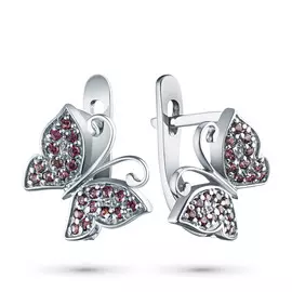 Серьги из серебра с гранатом э0606сг07195600