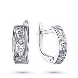 Серьги из серебра с гранатом э0606сг09152600