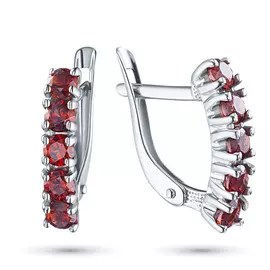 Серьги из серебра с гранатом э0606сг10161600