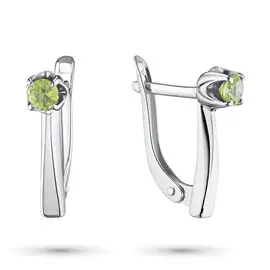Серьги из серебра с хризолитами э0611сг04200298