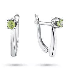 Серьги из серебра с хризолитом э0611сг04200298