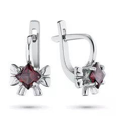 Серьги из серебра с хризолитом э0611сг04200539