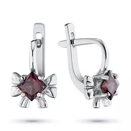 Серьги из серебра с хризолитом э0611сг04200539