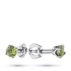 Серьги из серебра с хризолитом э0641сг04200279