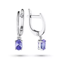 Серьги из серебра с хромдиопсидом э0608сг04202690