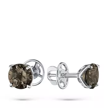 Серьги из серебра с раухтопазом 203814-010-0019