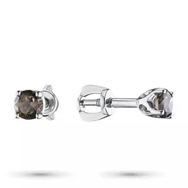 Серьги из серебра с раухтопазом э0641сг04200278