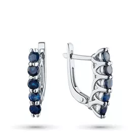Серьги из серебра с сапфирами э0602сг05103500
