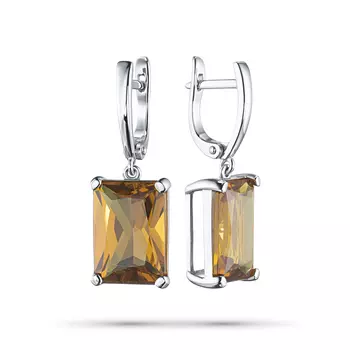 Серьги из серебра с султанитами э0689сг12210403